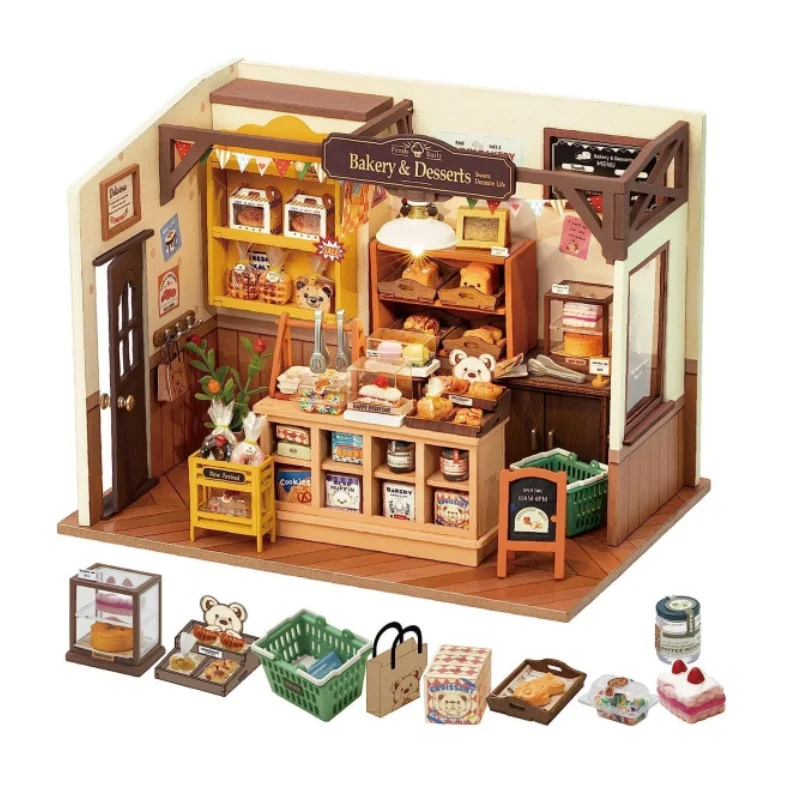 Robotime Rolife DIY Dollhouse Becka's Baking House  Miniature Fantasy Magic Doll House Wooden Kit Toy 3D Wooden Puzzle for Kids