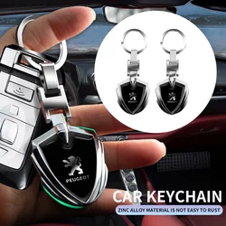 1pcs 3D Metal Car Styling Keychain Key Chain Ring Key Holder For Peugeot 206 208 306 307 308 407 408 508 2008 3008 Accessories