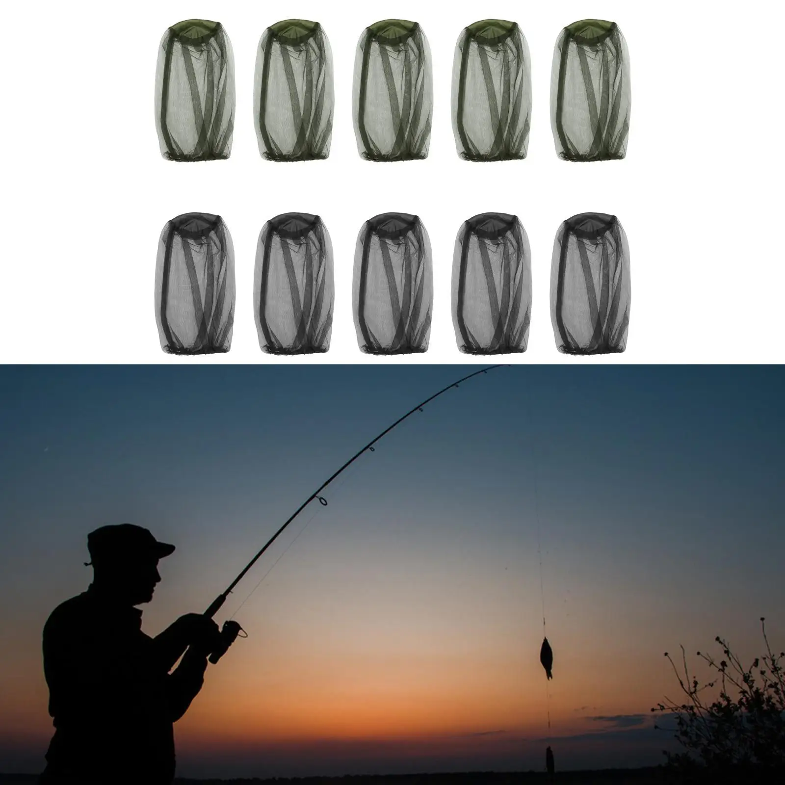 Head Net Face Mesh Face Shield for Most Sizes of Hats Caps Comfortable Breathable for Outdoor Hiking Climbing Gardening Camping