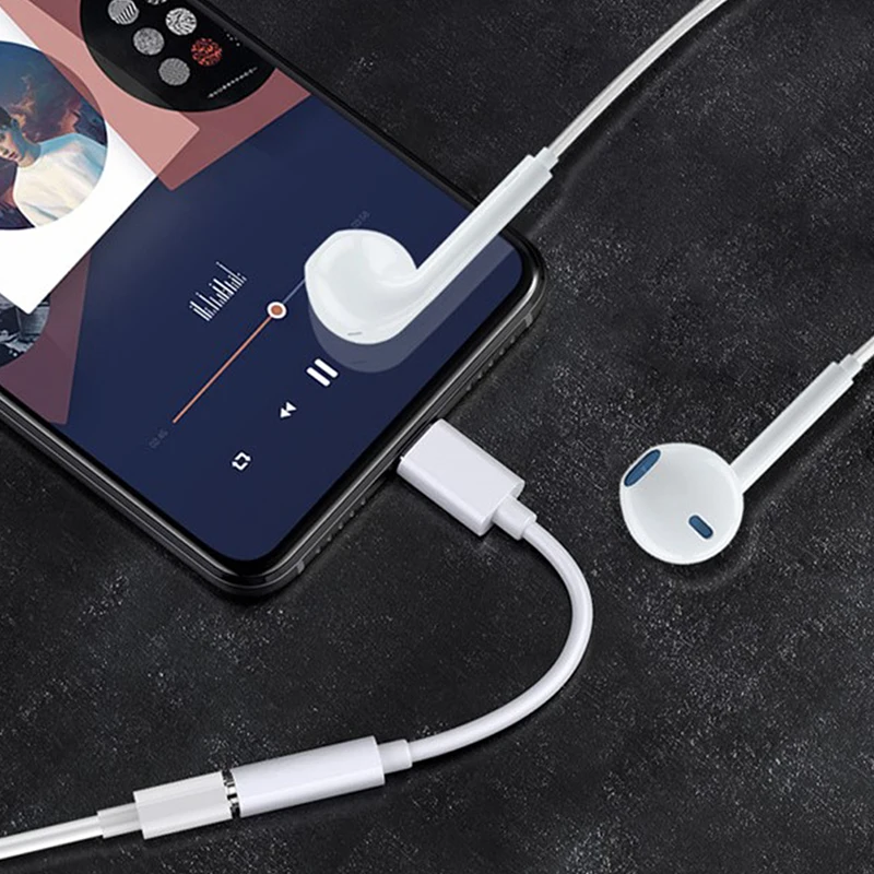 Type C To 3.5mm Jack Earphone Audio Adapter Aux Cable USBC Male To 3.5 Female Audio Aux Converter Charger Cable