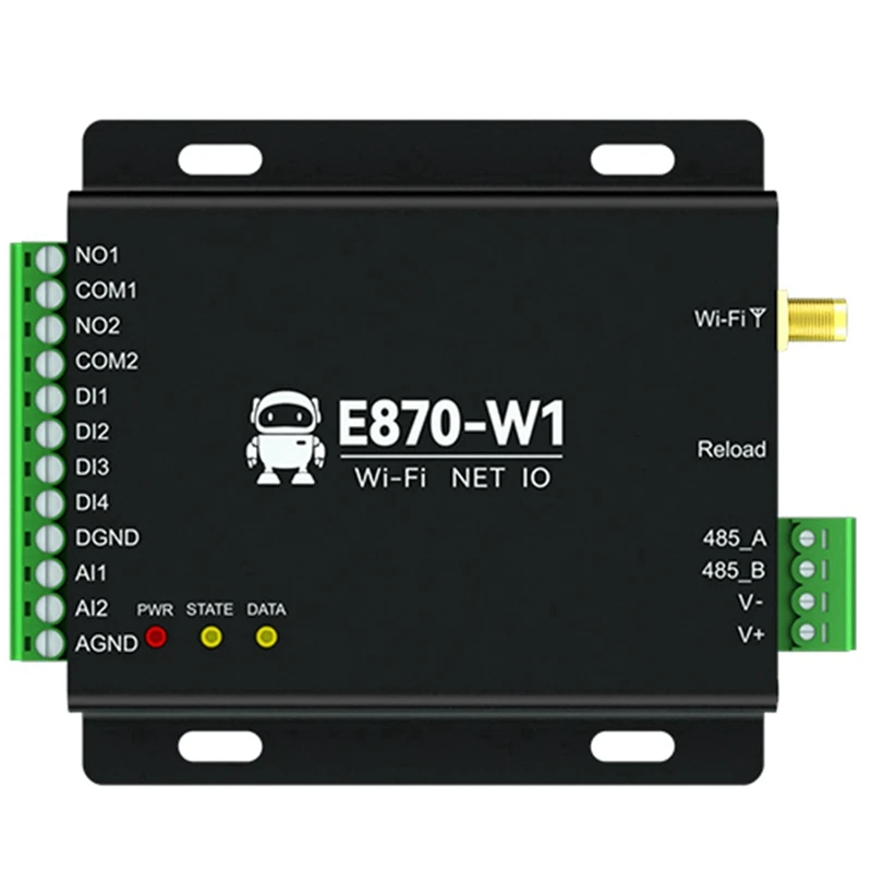 Accessories Wifi Edge Acquisition Gateway IO Controller Ethernet RS485 4DI+2DO+2AI E870-W1 TCP/UDP/MQTT Protocol Modbus