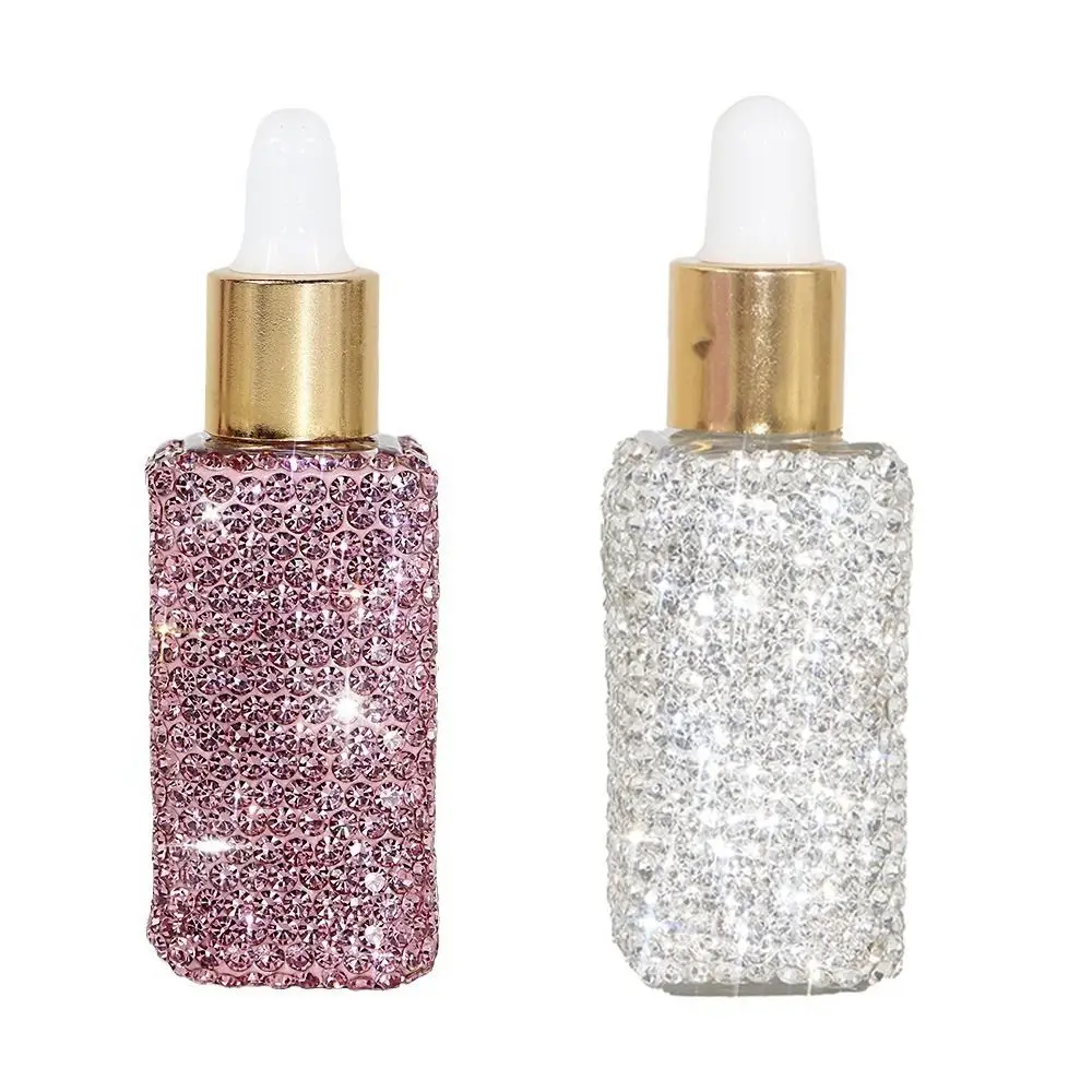 Sparkling Rhinestone Empty Bottle Refillable Creative Essential Oil Dropper Bottle Crystal 5ml Mini Dropper Bottles Container