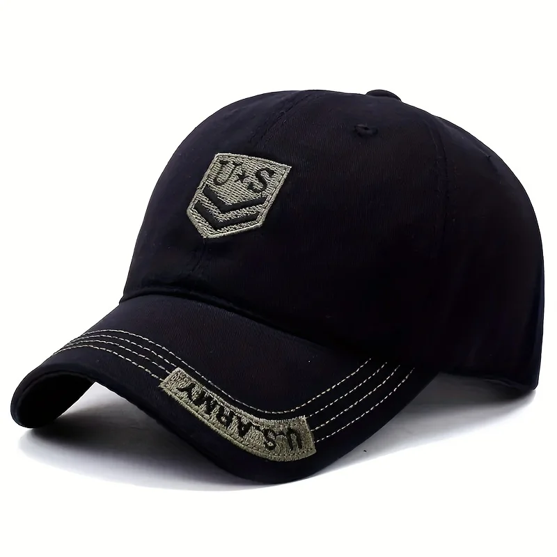 Outdoor Men's Camouflage Hat Trendy Embroidered Baseball Cap UV Protection Sun Hat Peaked Cap Military Cap For Fishing Hiking