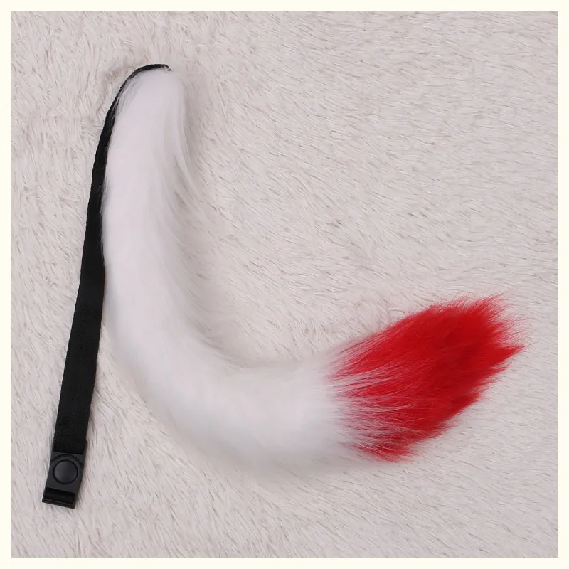 60 cm coda di volpe pelosa fermaglio per capelli testa indossare sexy soffici code di animali gatto cinturino regolabile festa anime costume cosplay Halloween