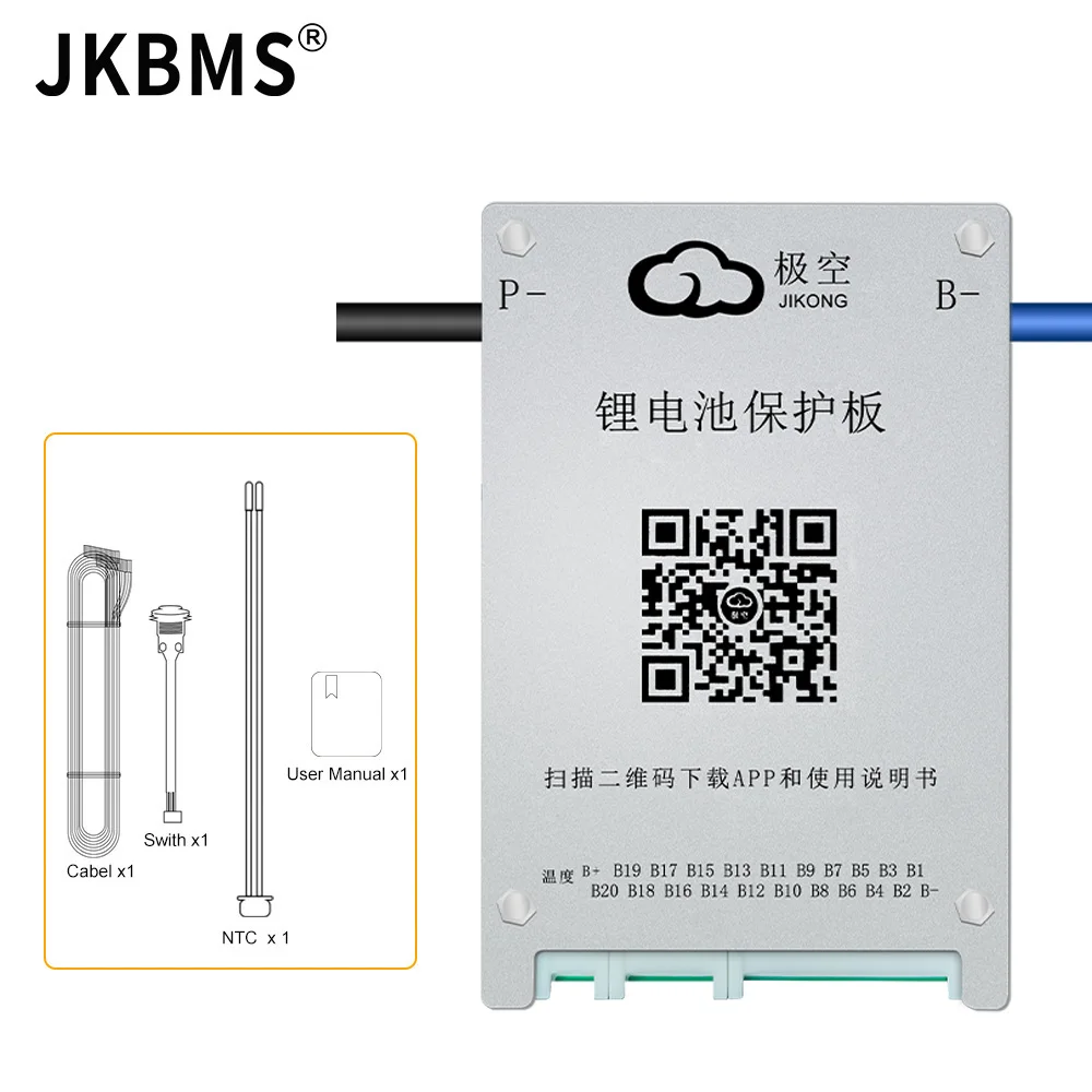 JKBMS Smart bms 80A BT BD6A17S8P 8S 10S 12S 16S 17S 24V 48V BATTERY WITH 0.6A ACTIVE BALANCE bms lifepo4 Li-ion LTO ON SALE