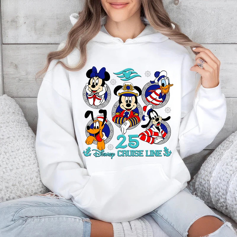 2025 Disney Cruise Line Trip Printed Women's Hoodies Casual Sweatshirt Loose Top Personalized Adult Clothing