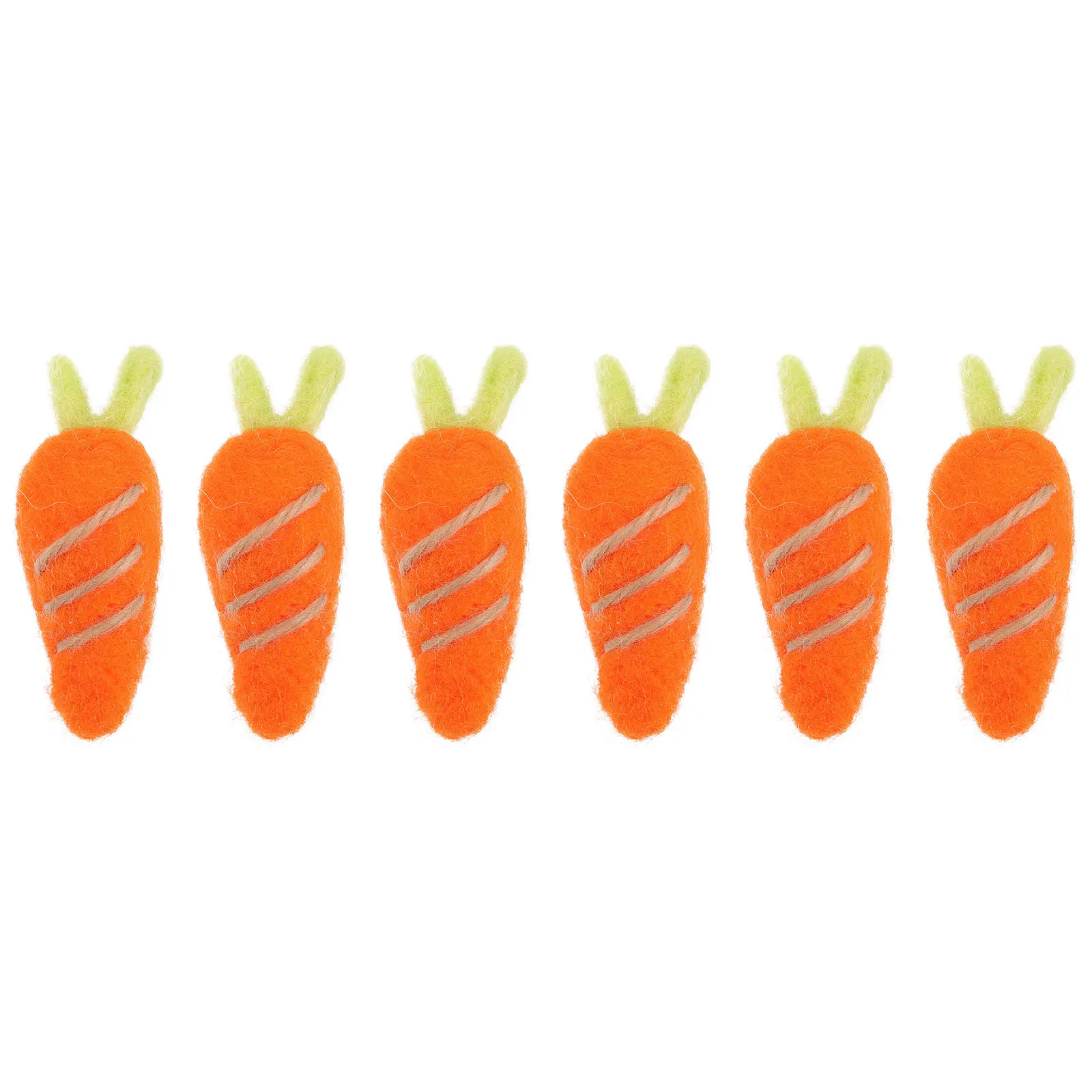 

6Pcs Carrot Brooch Pins Lovely Felt Decorative Accessories for Clothes Bags Coats Sweaters DIY Easter Theme Jewelry Gift