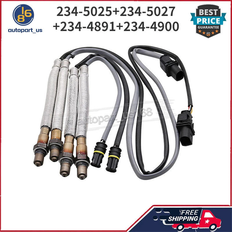 For 2008-2010 BMW X6 3.0L 2011-2012 BMW 740I 3.0L 4Pcs Upstream & Downstream Oxygen Sensor 234-5025 234-5027 234-4891 234-4900