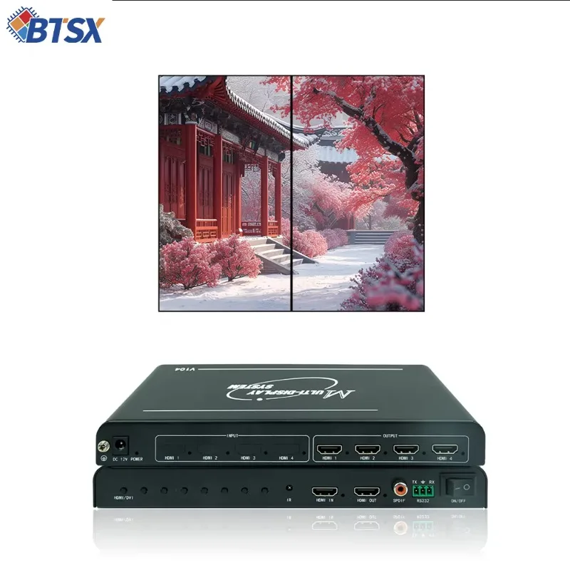 Video Processors for HDMI IR/Panel/PC Upper Computer Control 1x4 2x2 1x3 Video Splitters & Converters