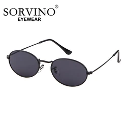 SORVINO Retro Small Oval Sunglasses Vintage Shades Sunglasses Women 2024 for Men Women Eyeglasses 90s Street Style Sun Glasses