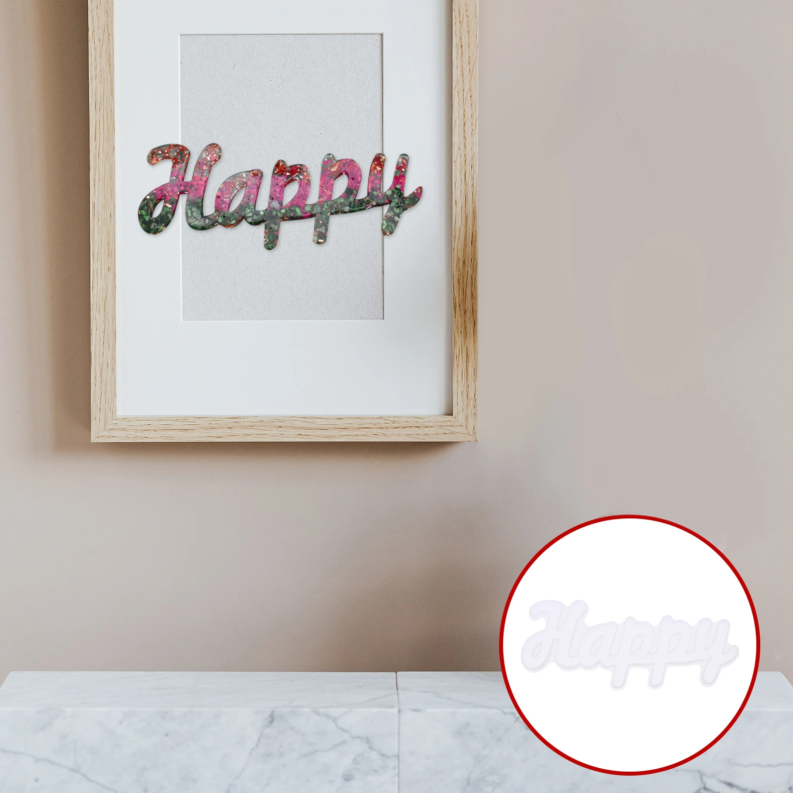 

Crystal Epoxy Mold Silicone Art Molds DIY Decorate Home Craft Word Shape nament Safe Material Portable Gift Photo Props Jewelry