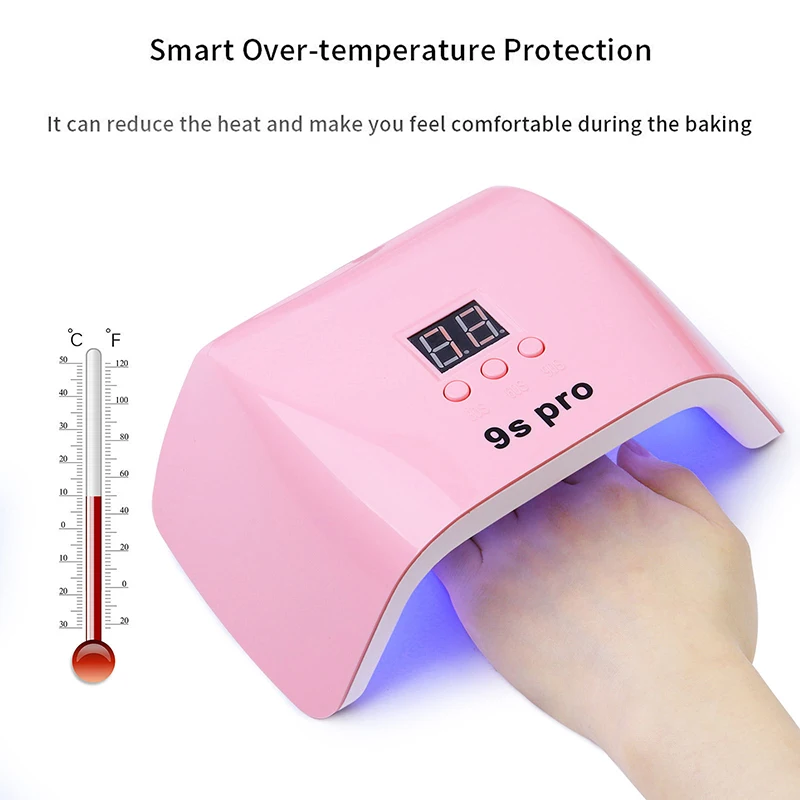 Nail Lamp 120W Smart Sensor Nail Dryer UV Nail Phototherapy Lamp Non-black Hand