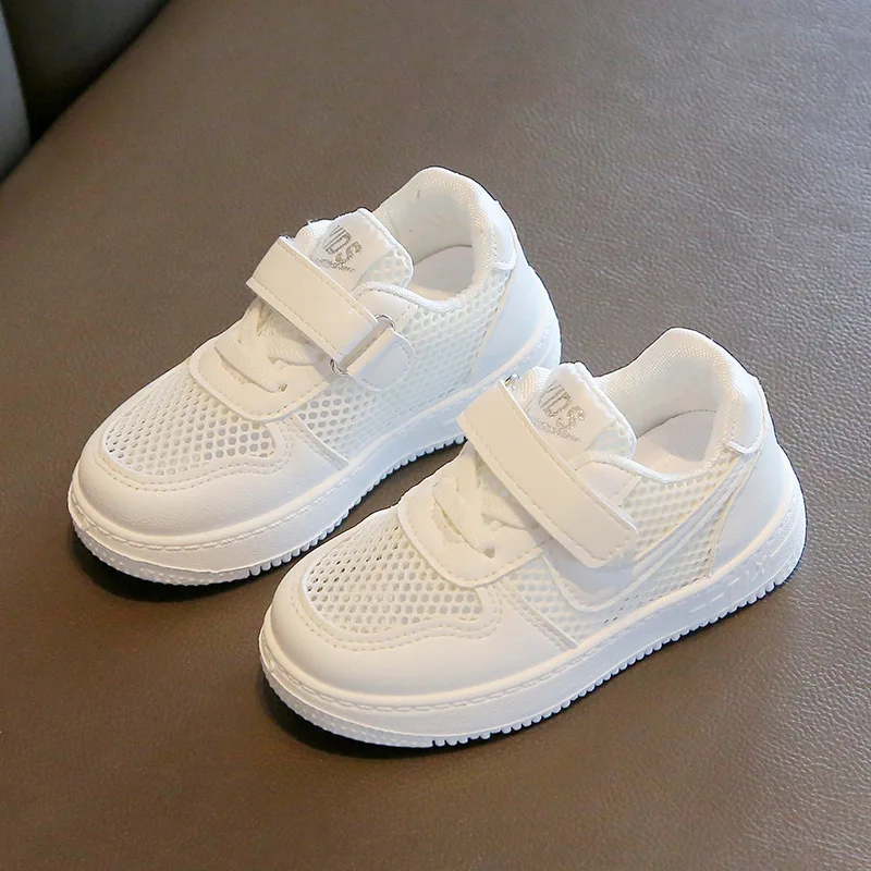 

Kid Casual Shoes Fashion Flat Non-slip Breathable Children White 2025 Summer Sports Mesh Panel Baby Sapato Feminino Sneakers