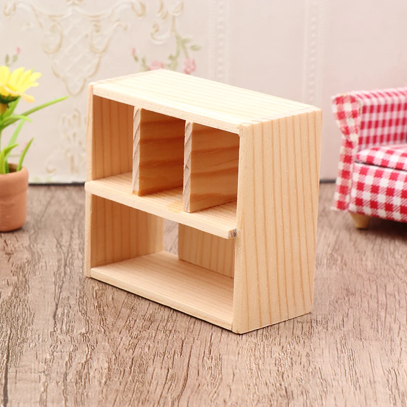 1/12 Dollhouse Miniature Display Cabinet Storage Cabinet Bookcase Dollhouse Miniature Furniture Decor Living Room Accessories