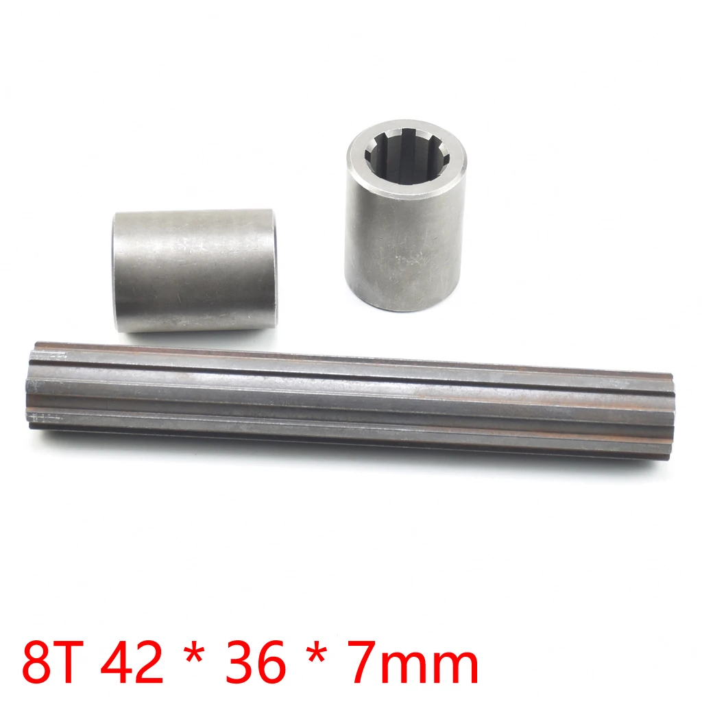 8T & 42*36*7mm Transmission Connection Gear Shaft Axle Mechanical Spline Sleeve ATV Quad Agricultural Machinery 4 Wheel Parts