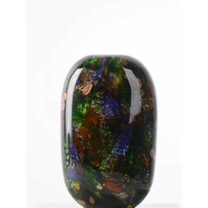 

Flat flower ware, light luxury, modern simplicity and high-end glazed vase