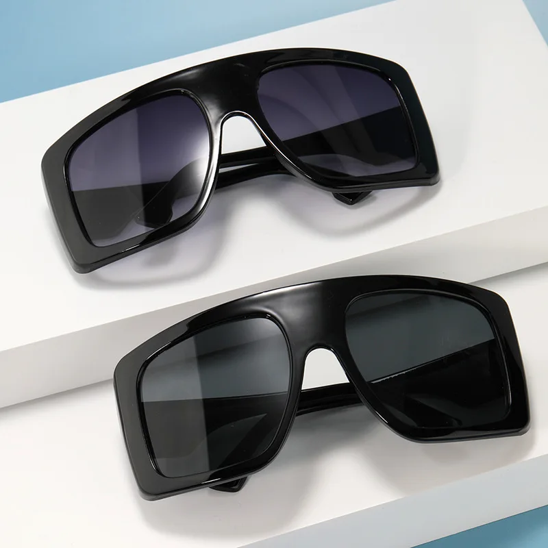 

Fashion Oversized Square One-piece Sunglasses Women Retro Mirror Lens Eyewear Shades UV400 Men Punk Sun Glasses Square Shades