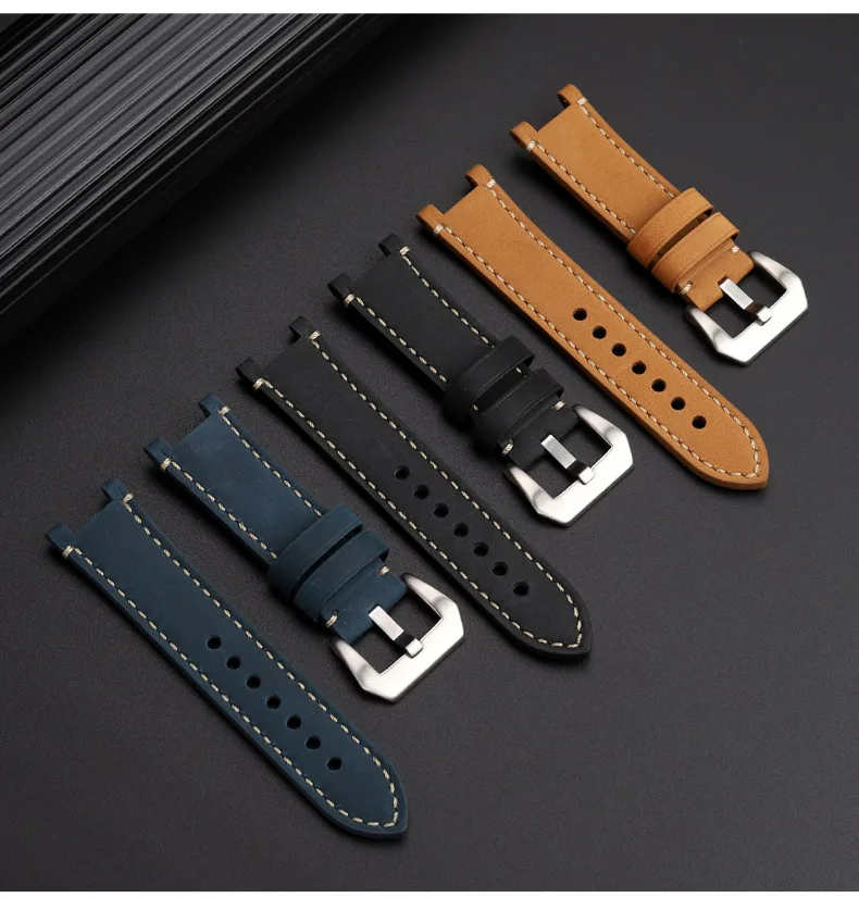 変更された牛革時計ストラップ,つや消し,マット,無料ツール,ティソット,t141ノッチ,レーシングシリーズ,1853, 0.417a, 24mm