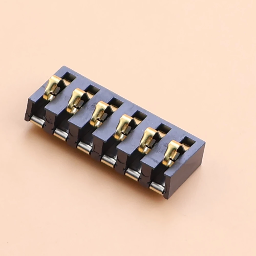 2/5PCS Spring Compression Contact Male Surface Mount Battery Connectors 2 3 4 5 6 Pin 4.25mm Pitch Insulator 4.75mm 5A 30V