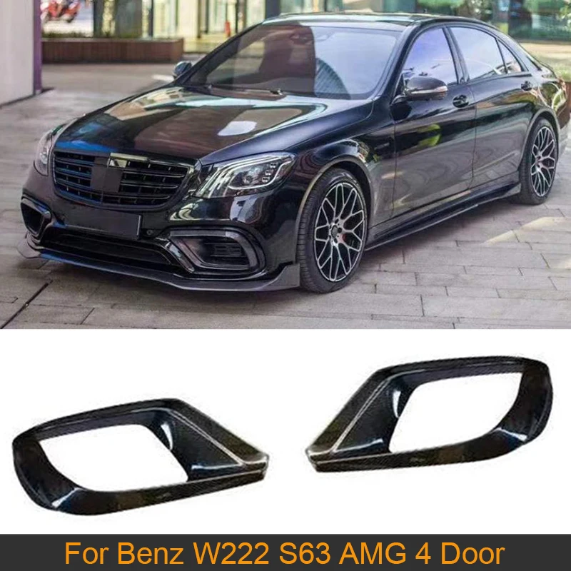 

Car Front Bumper Air Vent Outlet Covers Trim For Mercedes-Benz S Class W222 S63 AMG 2018-2020 Front Vent Trim Cover Carbon Fiber