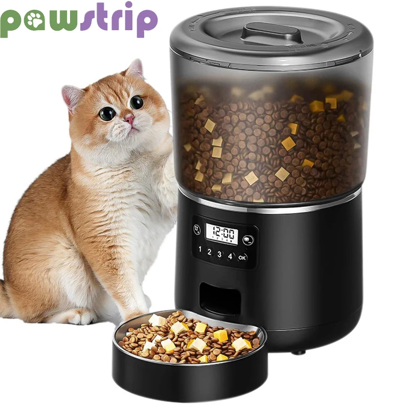 

4L Automatic Pet Feeder for Cats Dogs Large Capacity Smart Cat Food Dispenser Timed Detachable Kitten Feeding Bowl Pet Supplies