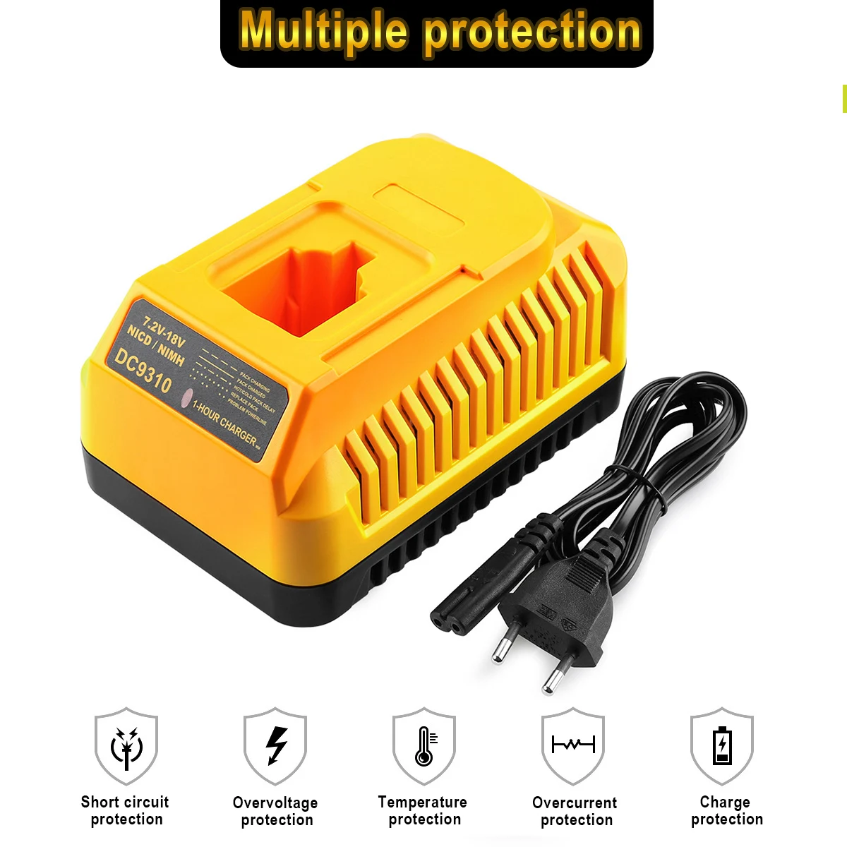 

Battery Charger For Dewalt DC9310 7.2V-18V Nicad & Nimh Battery DW9057 DC9071 DC9091 DC9096 DE9039 DE9095 DE9096 Power Tool