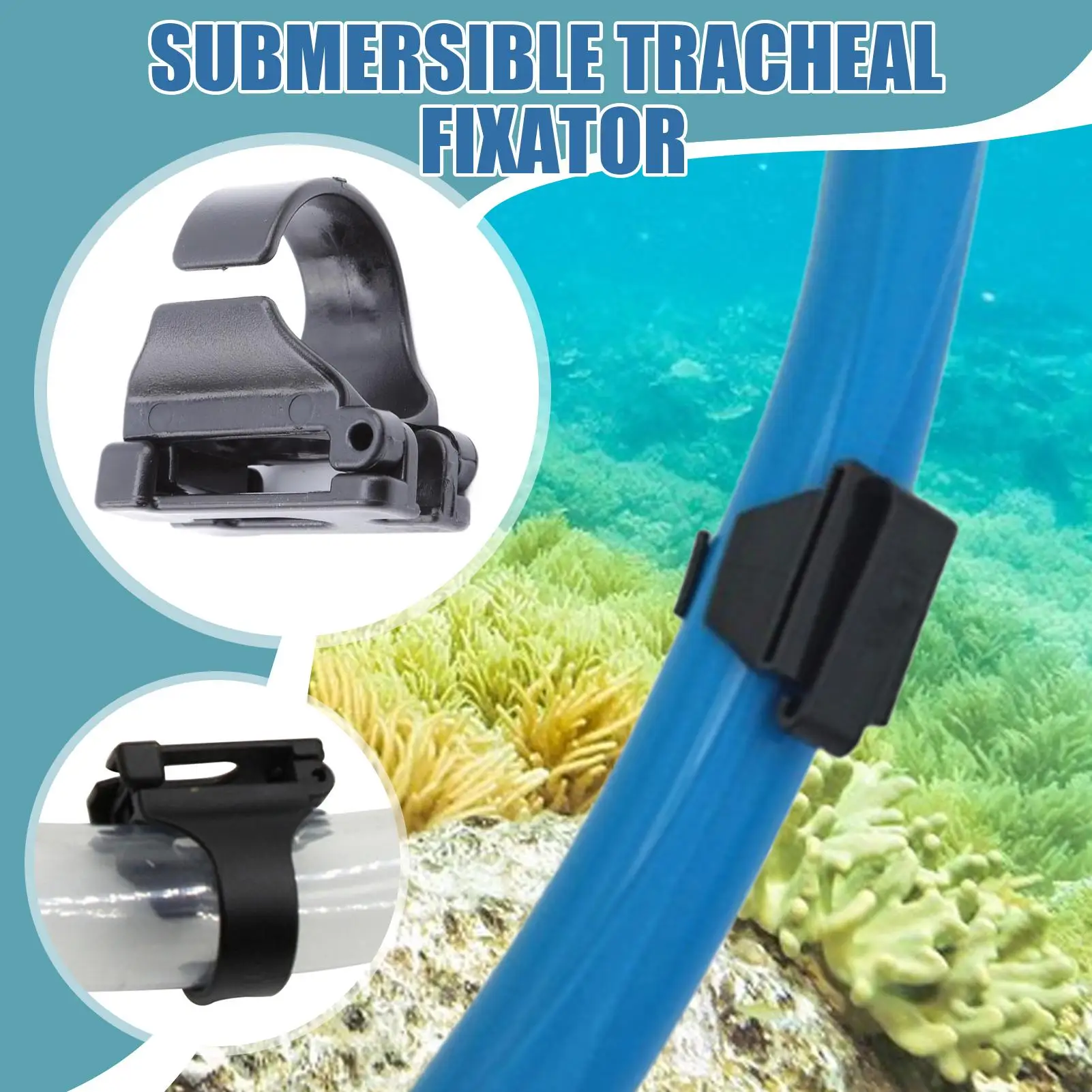 Snorkel Keeper Retainer Portable Lightweight  practical Replacement Automatic Buckle Diving mask holder for Snorkeling Equipment