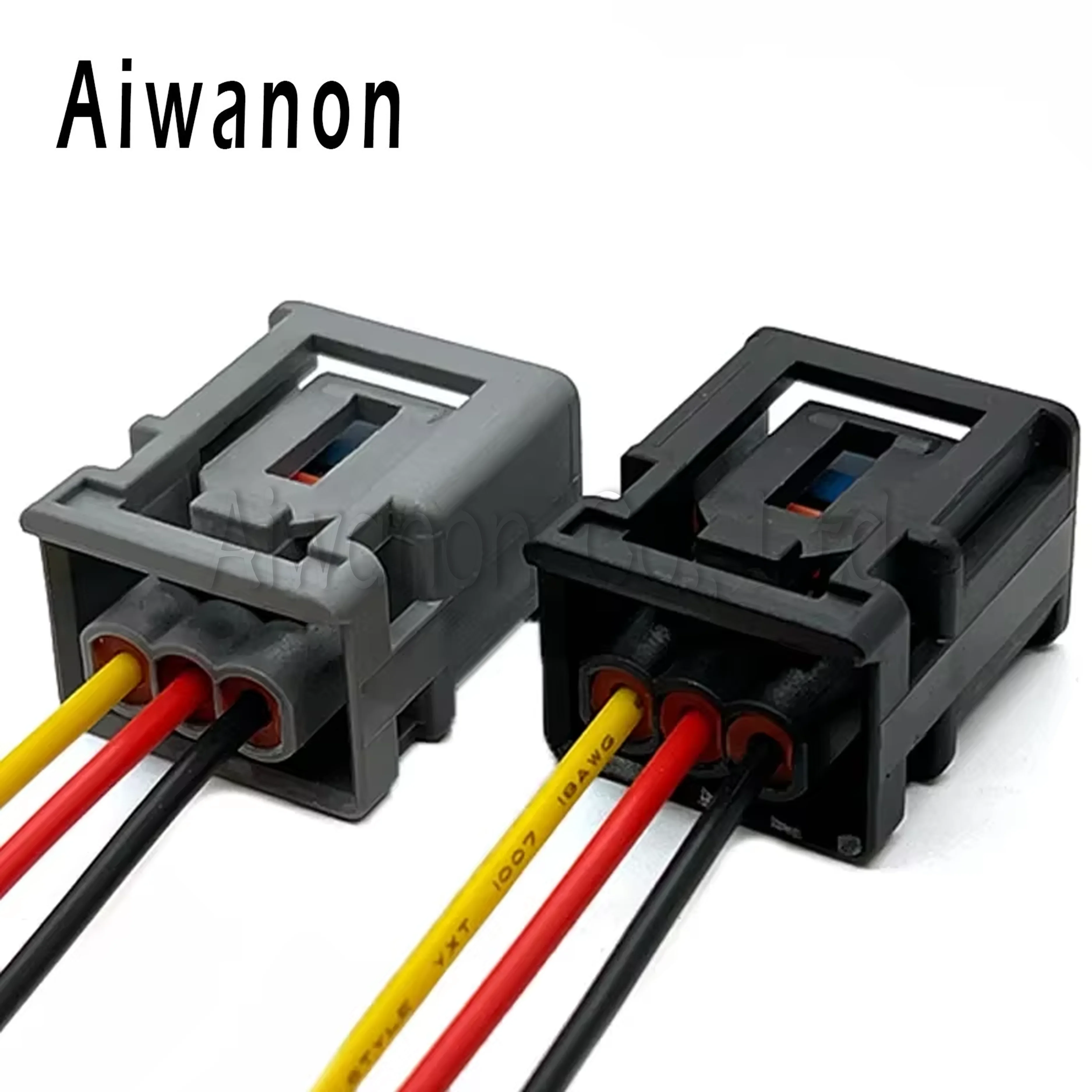 1 Juego de conectores de Cable eléctrico de alto voltaje de bobina de encendido de coche de 3 pines enchufe de arnés de cables hembra 1W7T-14A464-MA para Ford Honda