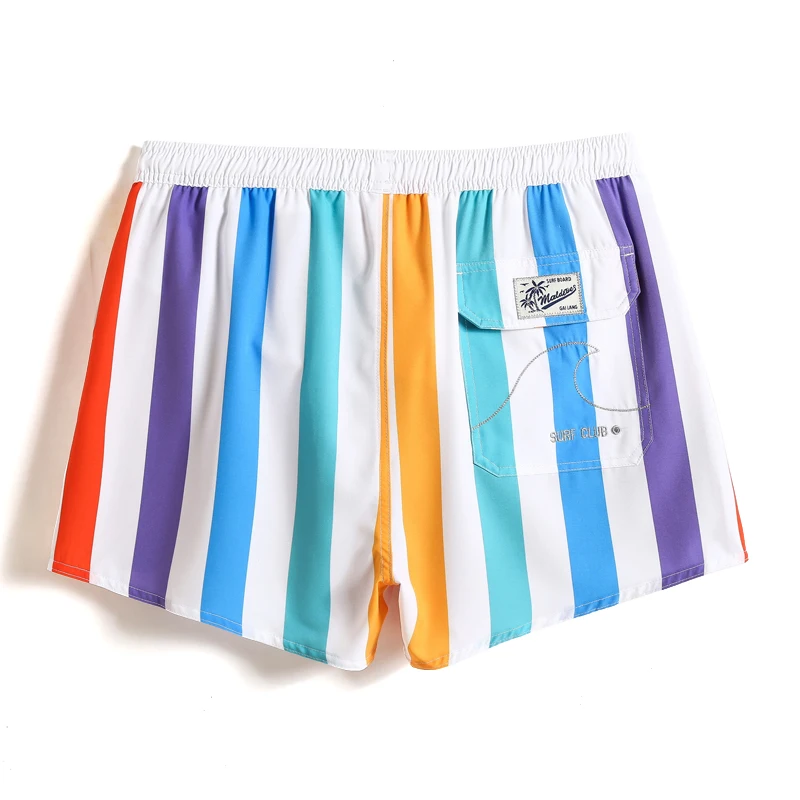 New Style Men Stripe Shorts Quick Drying Baggy Male Summer Shorts Men Fashion Beach Shorts Men Board Shorts GMA2038