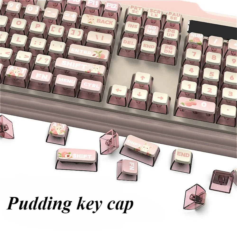 

116-Key ASA Keycaps, Peach Tutu, Cute Girls, Cherry MX Switch Keycaps for Mechanical Keyboard Kit