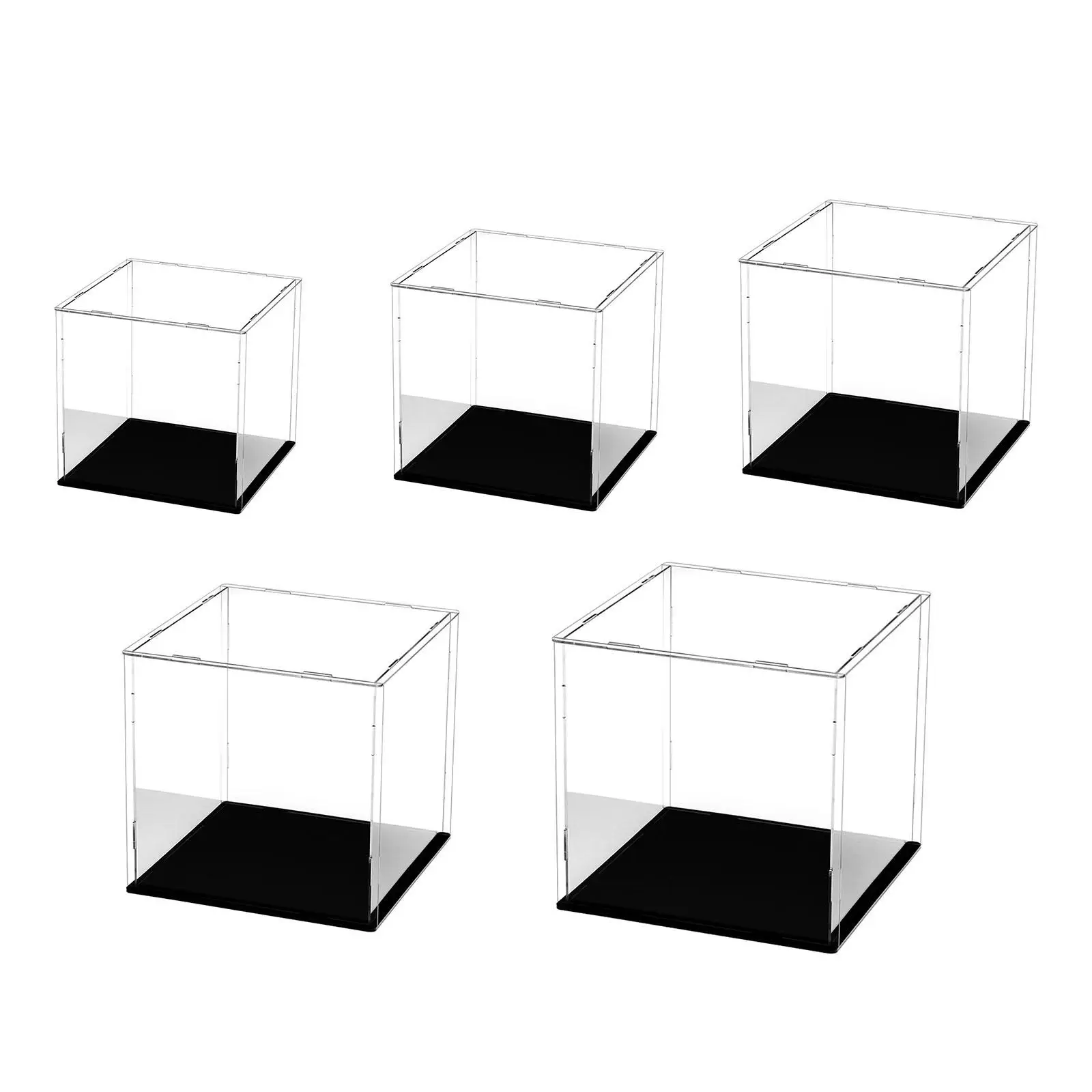 Acrylic Display Box Storage Cube Organizer Storage Bin Display Stand Storage Organizer Model Figure Display Case for Toys Dolls