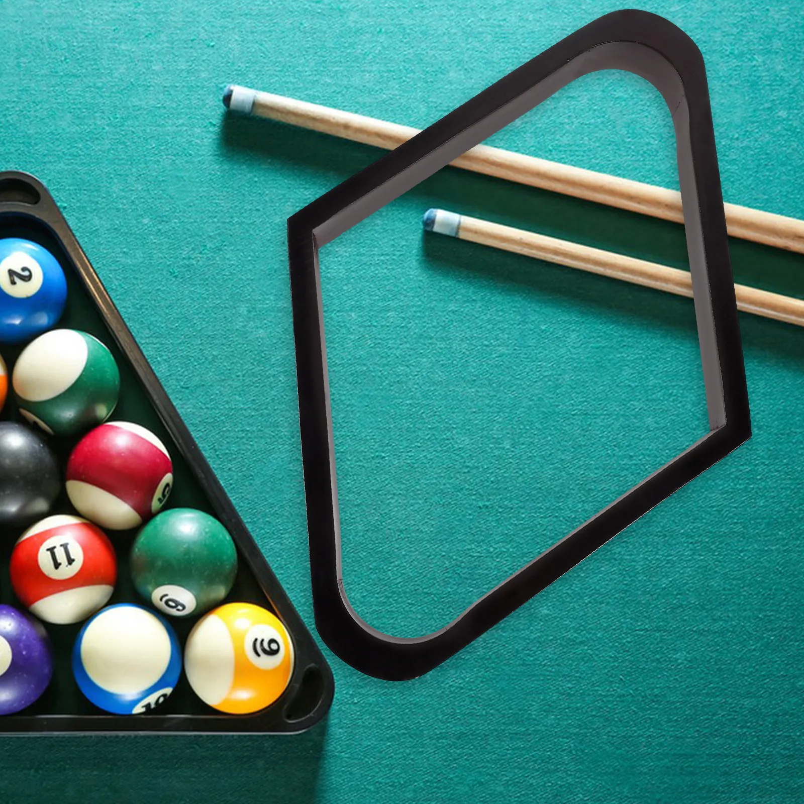 

Rhomb Billiard Rack Premium Wood Construction Smooth Surface Reinforced Edges for Standard Billiard Balls Pool Table Game Tool
