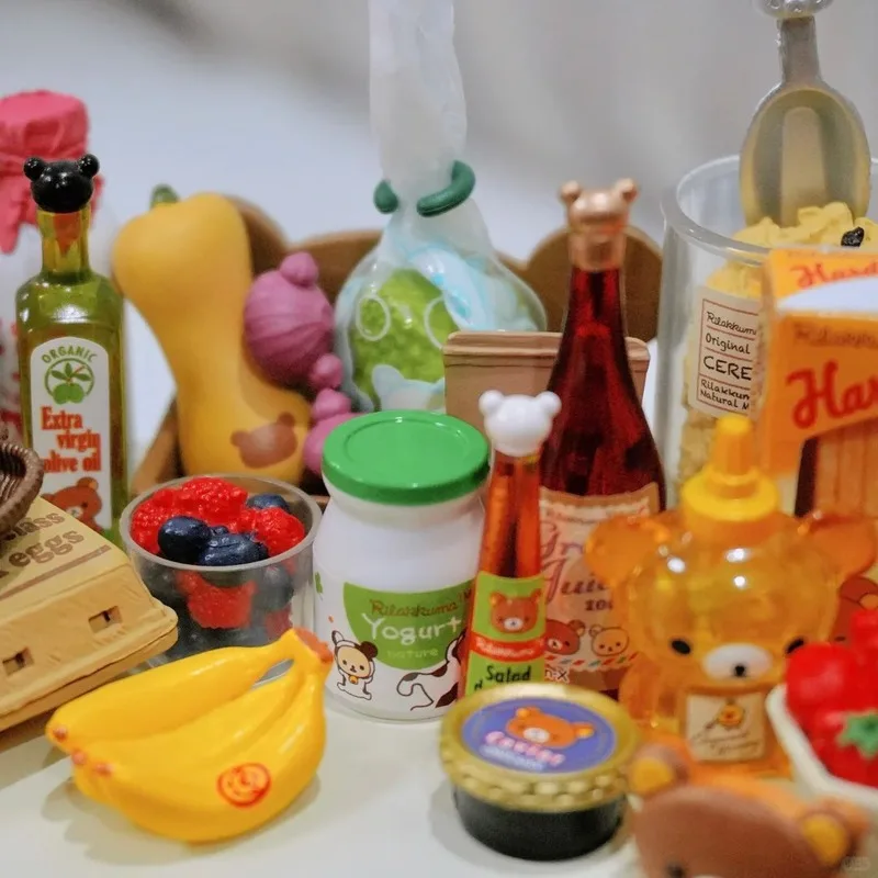 Re-Ment リラックマEasy Bear'S Natural Market Shopping Refrigerator Food Convenience Storere-Ment Miniaturization Action Figure Gift