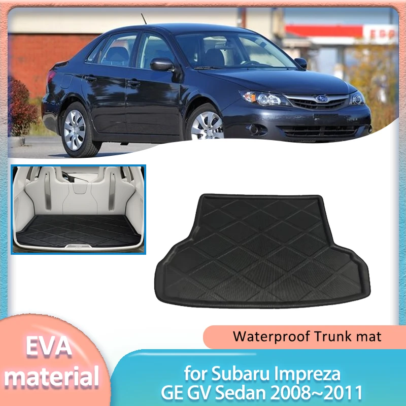 

Коврик в багажник автомобиля для Subaru Impreza GE GV Sedan 2008 ~ 2011 2009, подкладка багажника, напольный ковер, водонепроницаемый чехол, часть аксессуаров