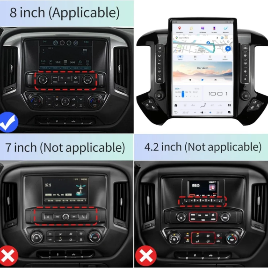 14.5 بوصة لسيارة شيفروليه سيلفرادو 2013-2019 جي إم سي سييرا 2014-2020 صوت 2 din جهاز استقبال أندرويد نمط عمودي أوتوماتيكي متعدد الوسائط DVD #3