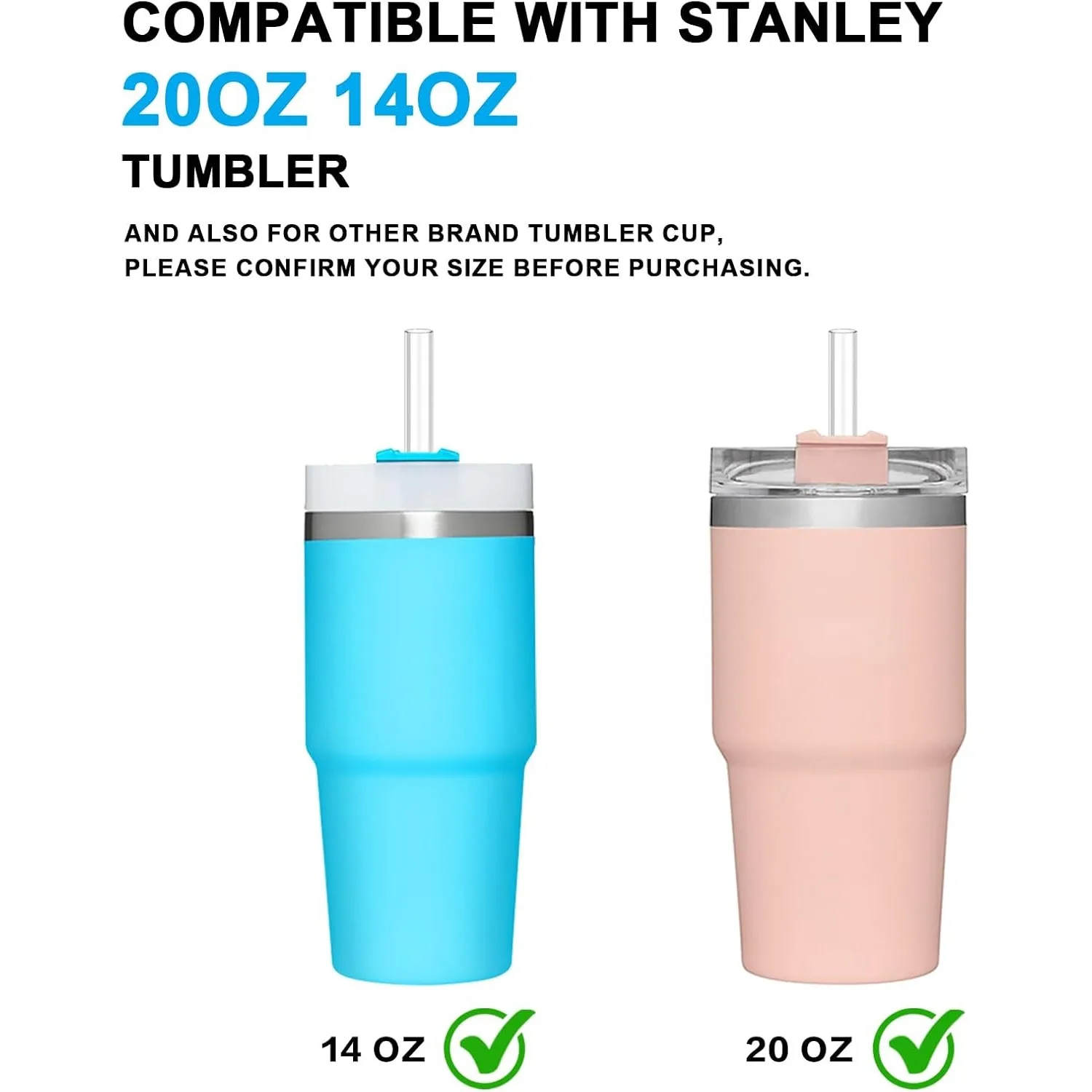 6 قطع من شفاطات بديلة لسيارة ستانلي 20 أونصة، ملحقات شفاط شفافة قابلة لإعادة الاستخدام لكوب القدح ستانلي كوينشر فلوستيت #5