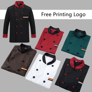 שף ארוך שרוול קיץ מסעדה מסעדה במלון מטבח בגדי עבודה גברים ונשים נוער נושמת דק שף סינר