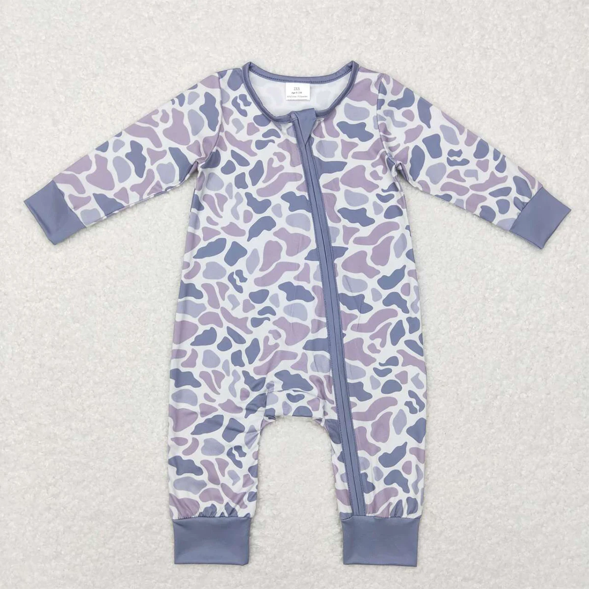 Wholesale Baby Boy Toddler Western Romper Cow Print Kids Cactus Zipper One-piece Newborn Coverall Bodysuit Long Sleeves Jumpsuit