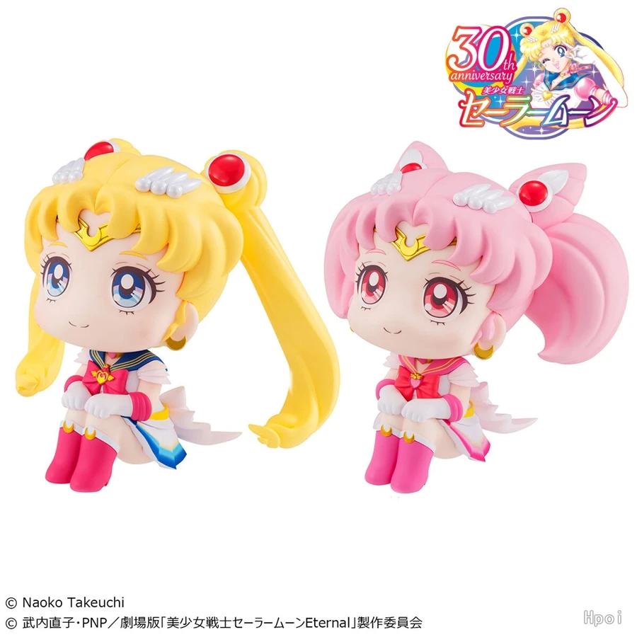 Q Version Sailor Moon Anime Figure Kawaii Sailor Mars Jupiter Mercury Venus Action Figure PVC Collection Model Doll Toy for Kids