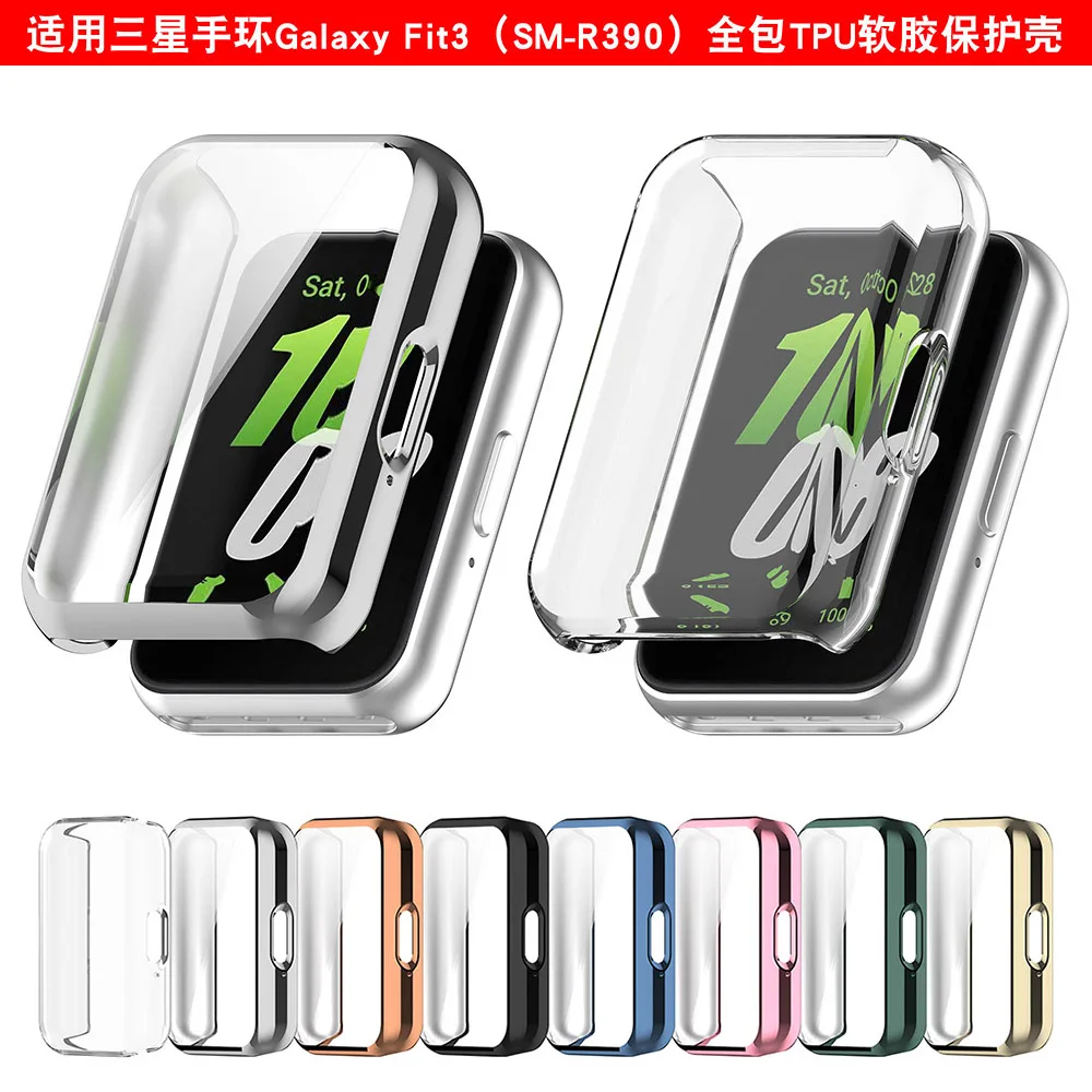 Casing pelindung TPU lembut untuk Samsung Galaxy Fit 3 aksesori penutup bumper pelindung layar cakupan penuh