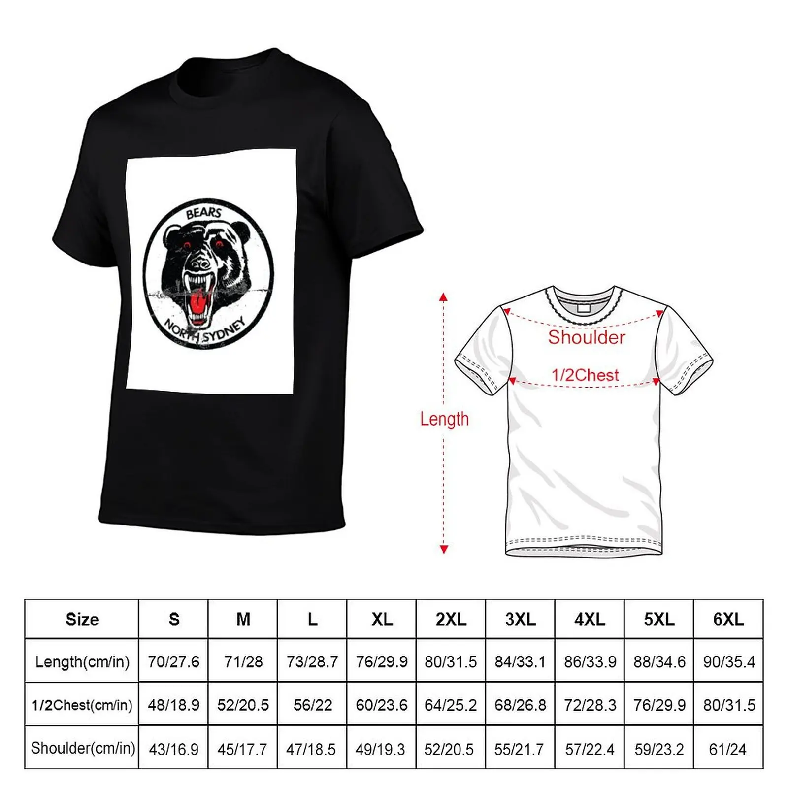 North Sydney Bears T-Shirt Classic Graphic Short Sleeve Top T-Shirt