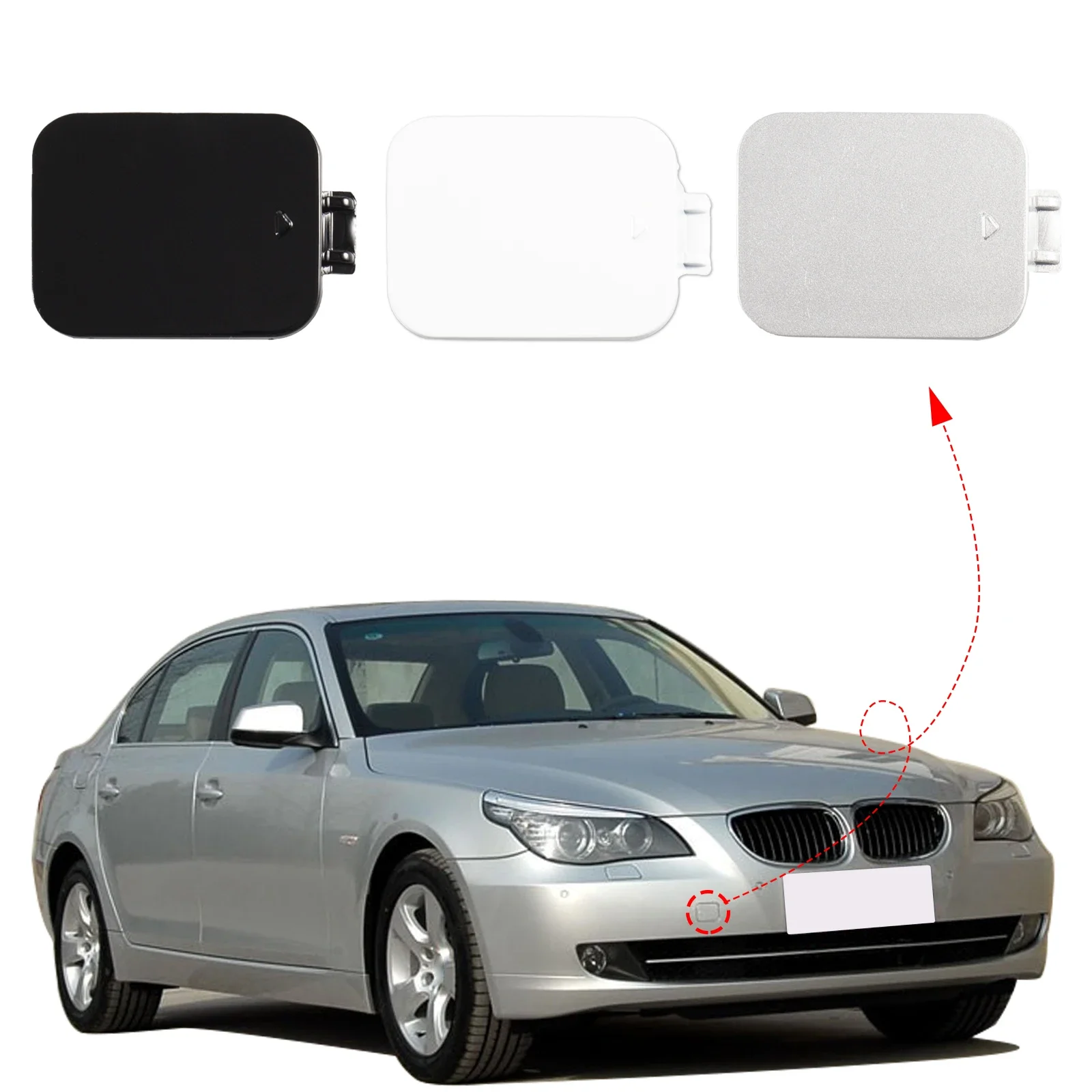 

Front Bumper Tow Hook Cover Cap Towing Eye For BMW E60 E61 535i 550i 528i Accessories 2008-2010 51117184708 Car Accessories
