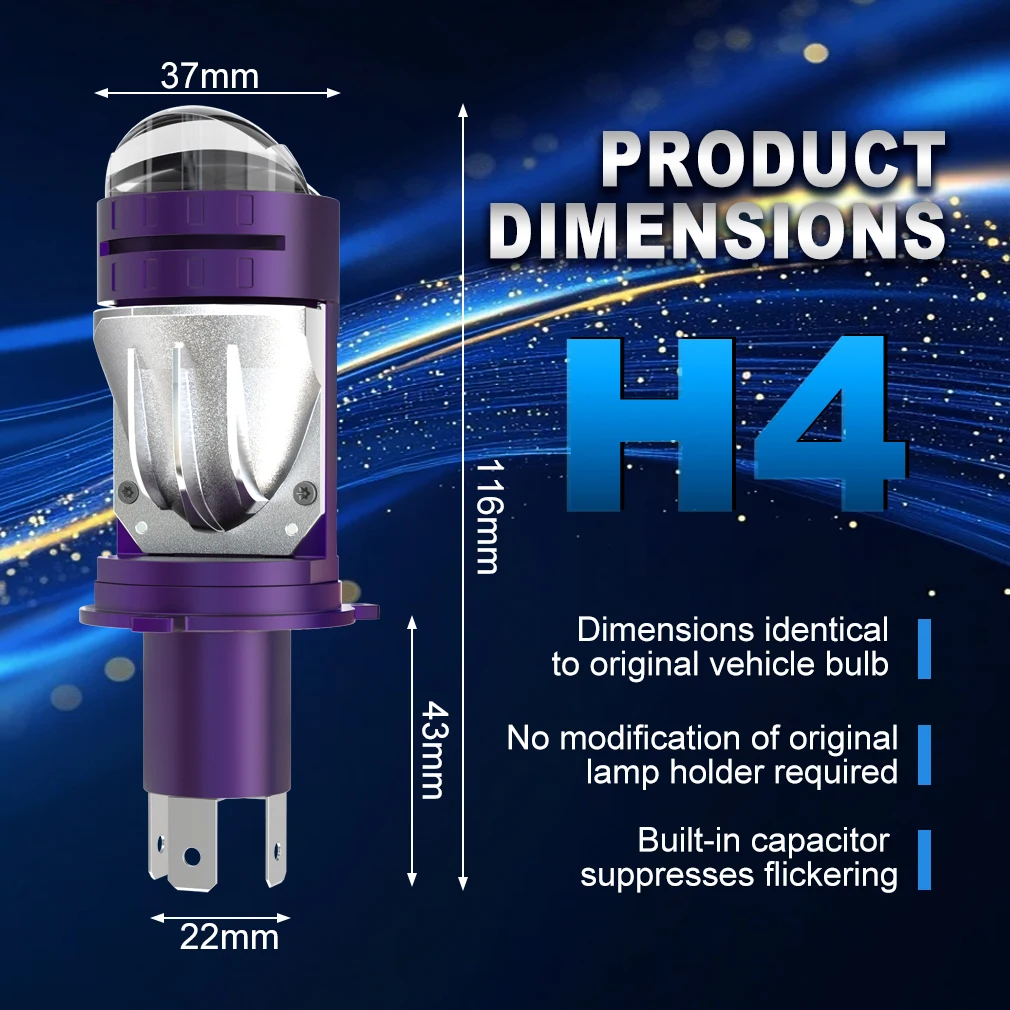 XSTORM H4 LED المصباح لمبة العارض عدسة H4 مصباح ليد 100 واط 30000LM 6500 كيلو سيارة العلوي Canbus مرحبا/منخفضة شعاع للسيارات النارية #6