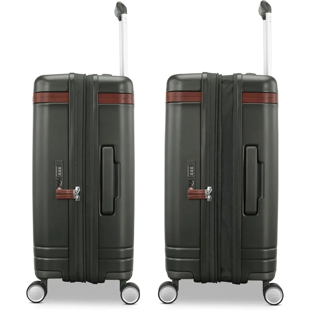 Tas Kabin Keras 21 Inci yang Disetujui Maskapai dengan Roda 360 Derajat °   Roda Spinner dan Pegangan yang Dapat Disesuaikan untuk Perjalanan