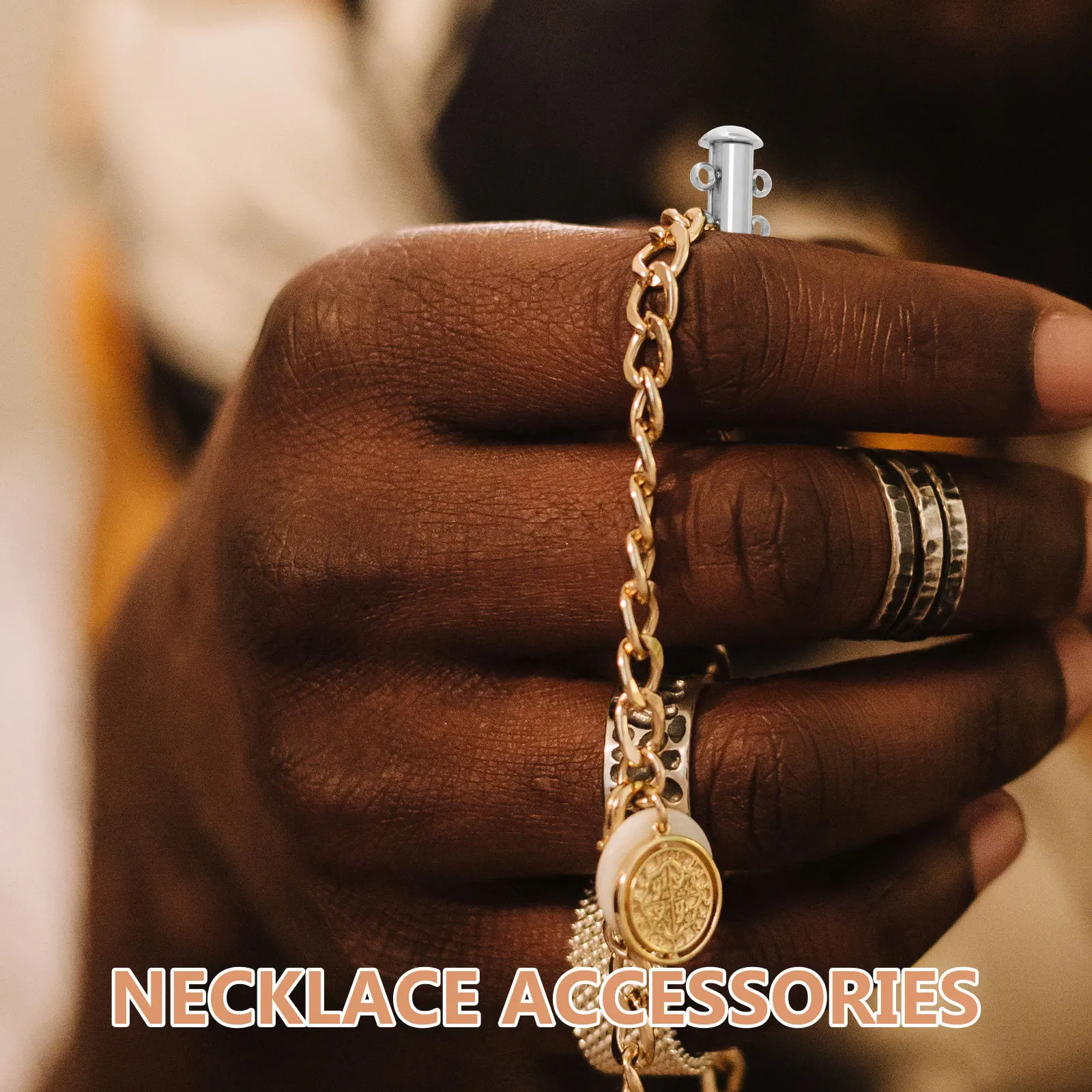 

5 шт., двухрядная застежка для ожерелья, многослойная ювелирная пряжка из нержавеющей стали для браслетов «сделай сам», ожерелья, прочная и безопасная