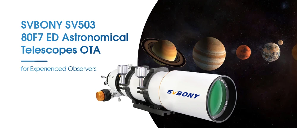 Svbony SV503 Astro Telescope 70/80/102ED Extra Low Dispersion Achromatic Refractor OTA For Exceptional Viewing Astrophotography