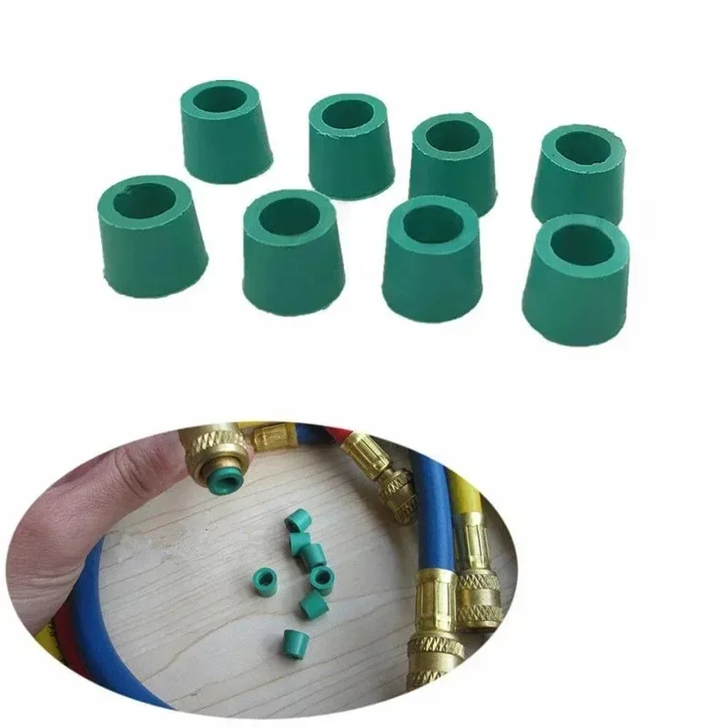 Rubber Gasket Air Conditioning 1/4Inch Charging Hose Valve Manifold Repair Seal Kit Replacement Electrical Equipment Accessories