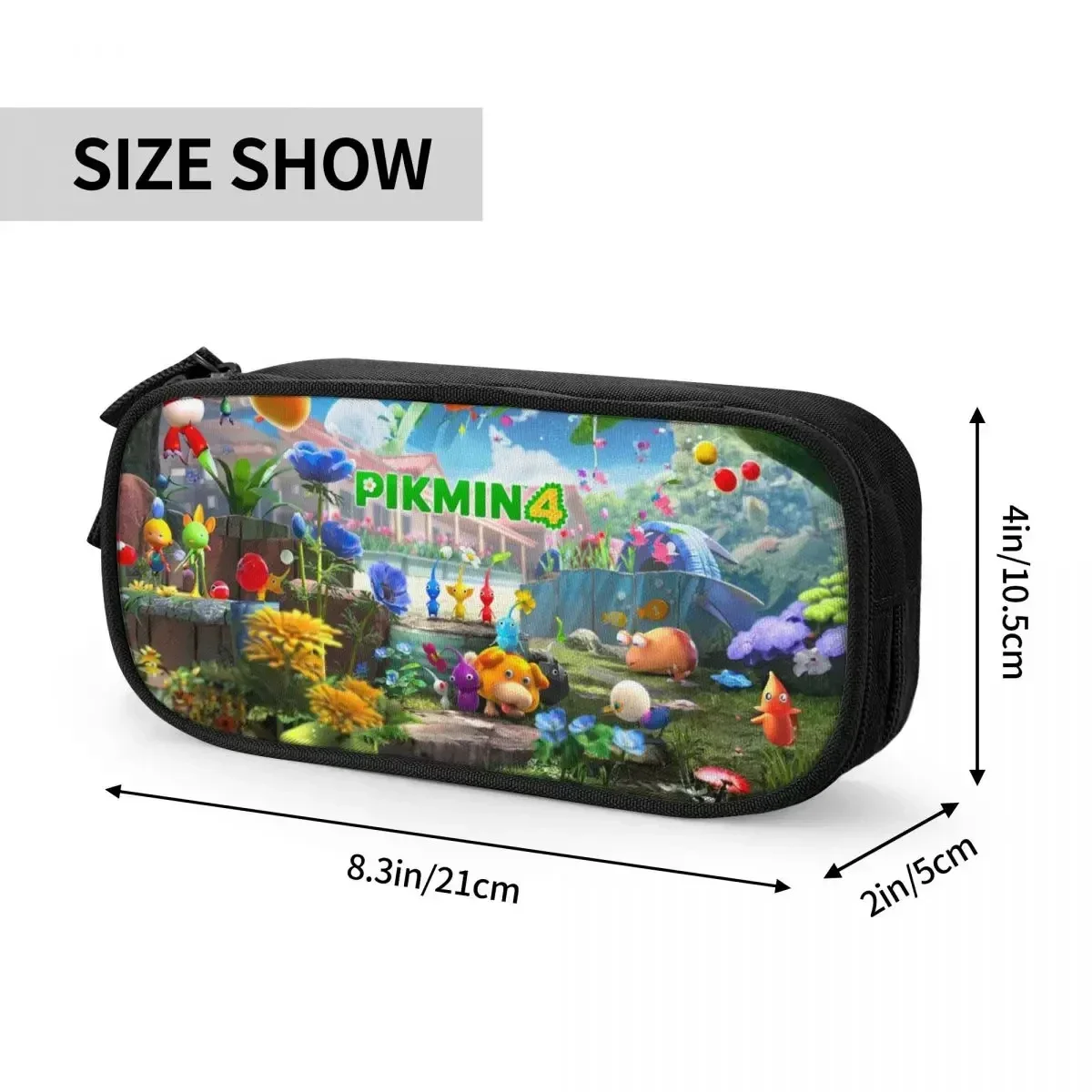 New Pikmin 4 Pikmin Game Art Pencil Cases Fashion Pen Holder Bags Kids Big Capacity Students School Gifts Pencilcases