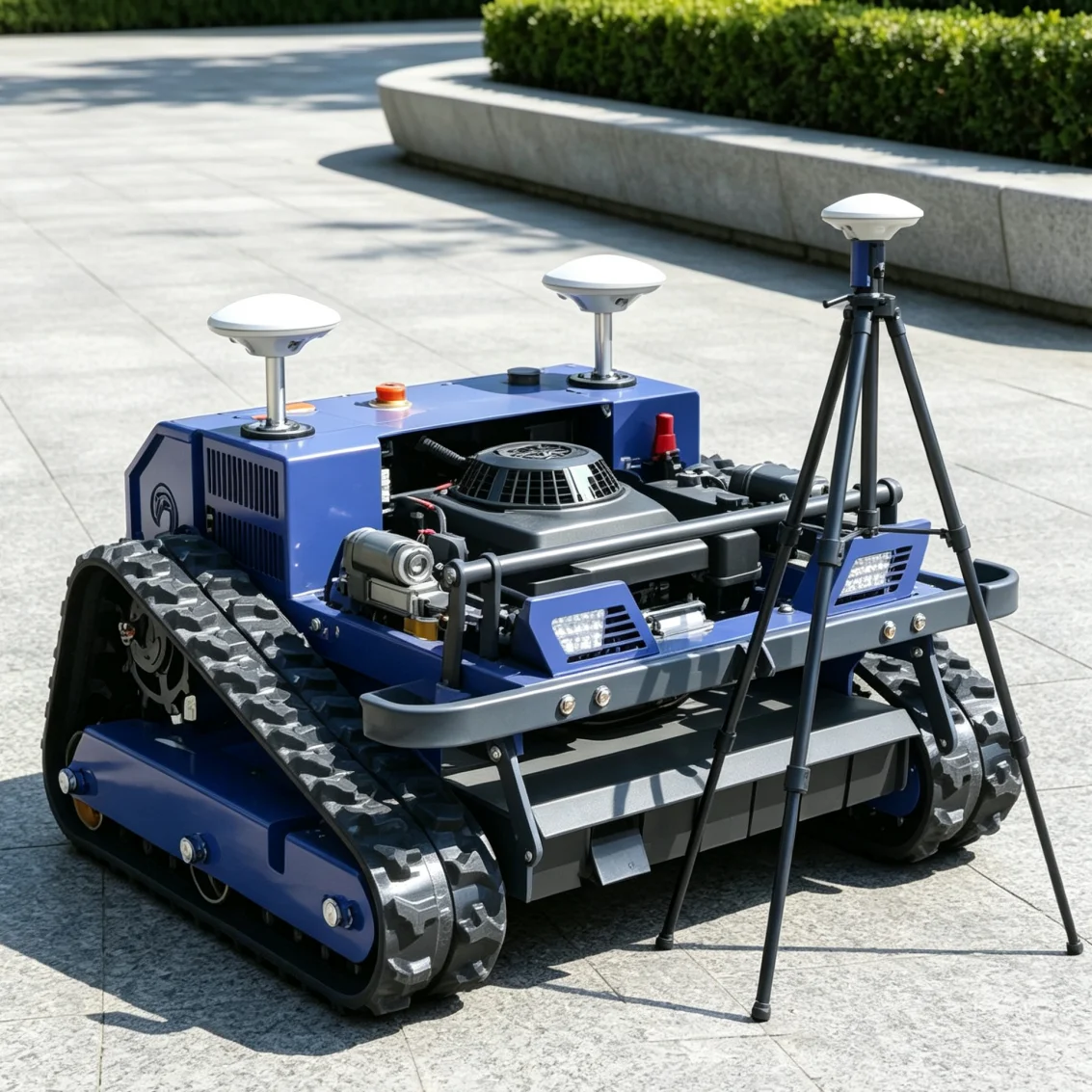 Customized Petrol Remote‑Controlled Lawn Mower RC Radio Control Crawler Tracked Self‑Propelled Flail Grass Cutter
