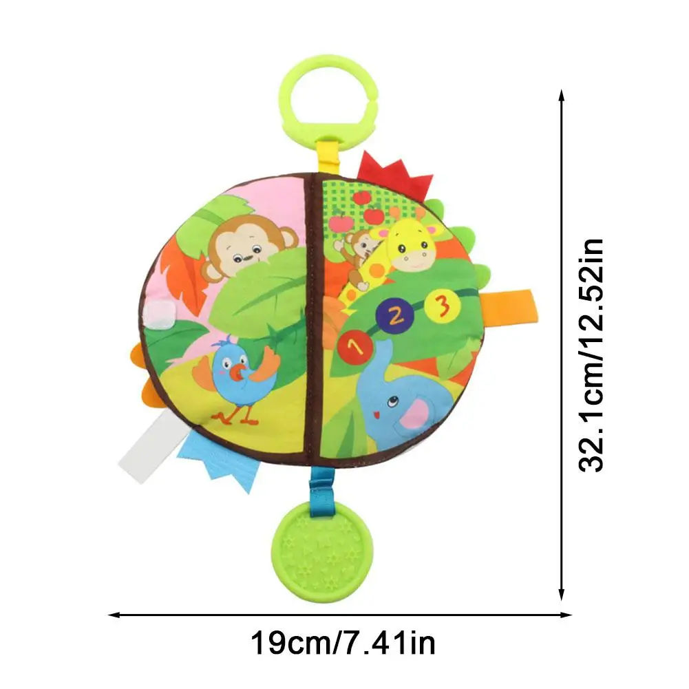 Baby-Stoffbuch, knisterndes, weiches, sensorisches Spielzeug für Kleinkinder von 0–12 Monaten, zahnendes, kaubares, ungiftiges Frühlernspielzeug